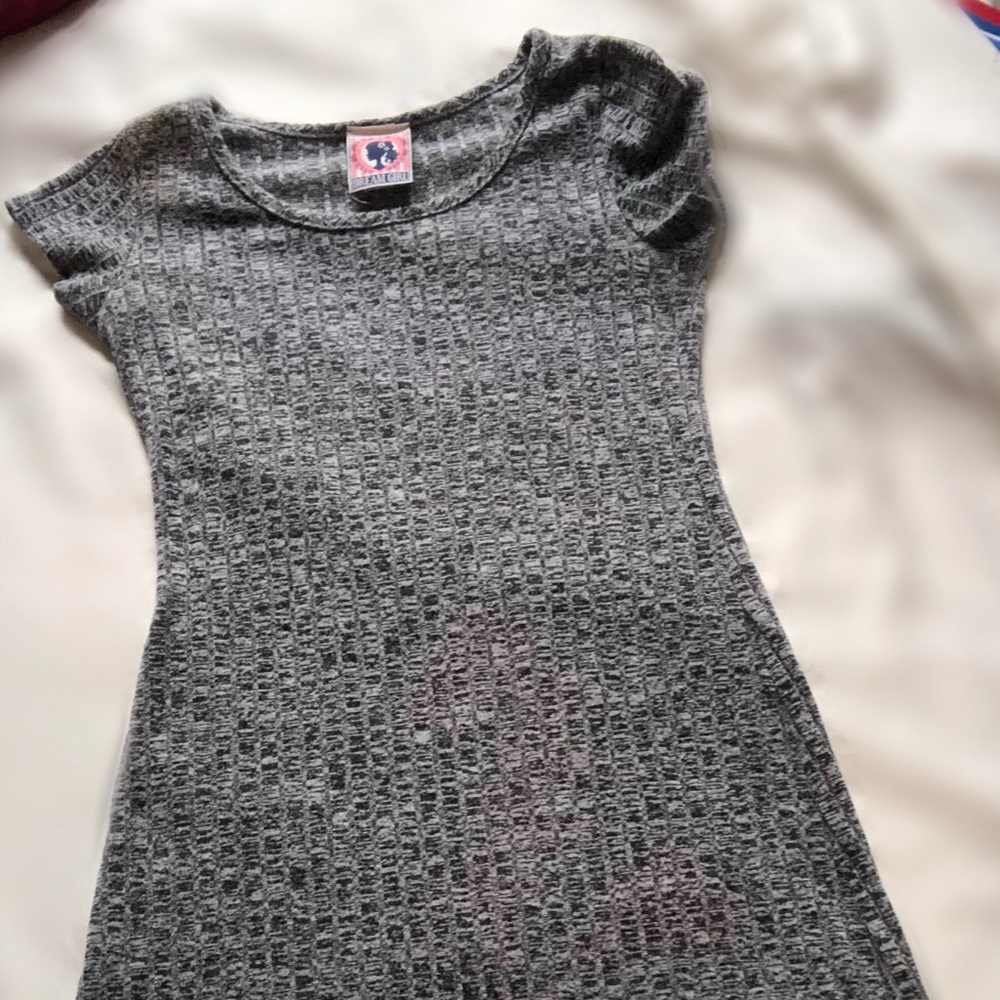 Bodycon knit high low dress